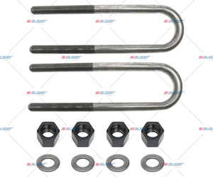 U Bolt Kit, Spring - Fits Universal