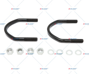 U Bolt Kit, Rear Axle - Fits Universal