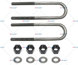 U Bolt Kit, Spring Suspension - Fits Scania