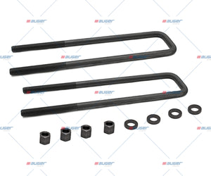 U Bolt Kit, Spring Suspension - Fits Scania