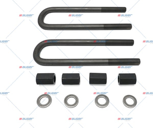 U Bolt Kit, Spring Suspension - Fits Scania